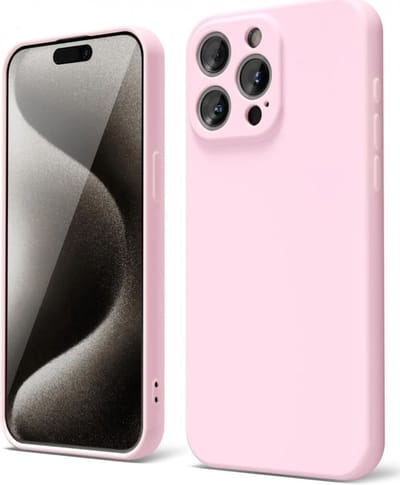 Hoesje met Camera Bescherming Geschikt voor Apple iPhone 15 Pro Max | Back Cover | Dun | Flexibel TPU | Roze