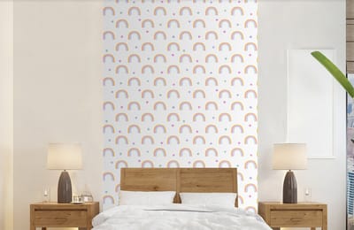 Behang - Fotobehang Regenboog - Vlinder - Baby - Breedte 150 cm x hoogte 240 cm