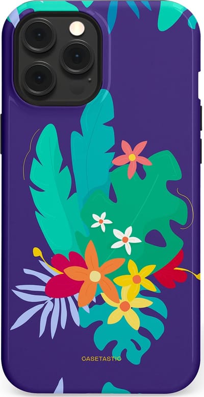 Casetastic Hoesje Geschikt voor Apple iPhone 12 Pro Max Magsafe - Stijlvolle Beschermende Duo-layer Case - Surfplant