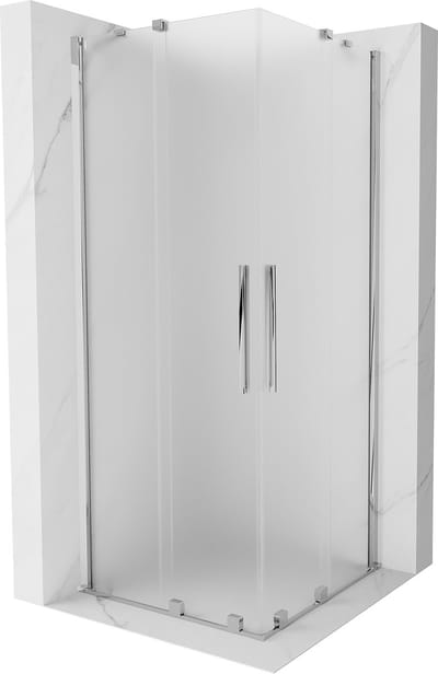 Mexen Velar Duo schuifdouchecabine 80 x 80 , matglas, chroom - 871-080-080-32-01