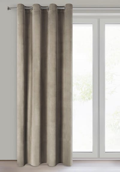 Melanie Fluwelen gordijnen, 1 stuk, zacht, edel gordijn, 200 g/m², elegant, glad, effen, wollig, modern, klassiek, woonkamer, slaapkamer, 140 x 250 cm, bruin