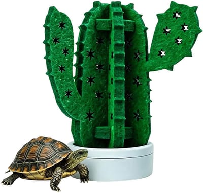 Terrarium Luchtbevochtiger - Vocht Systeem - Reptielen Verzorgen - Cactus Vorm - 14 cm Hoog - Groen