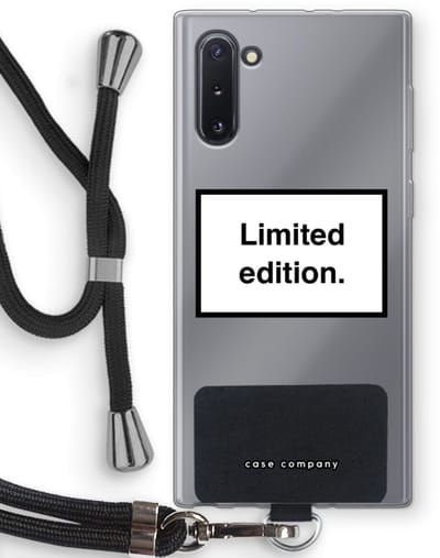 Hoesje met koord geschikt voor Samsung Galaxy Note 10 hoesje met Koord - Limited edition - Telefoonhoesje met Zwart Koord - Bescherming aan alle Kanten en Over de Schermrand