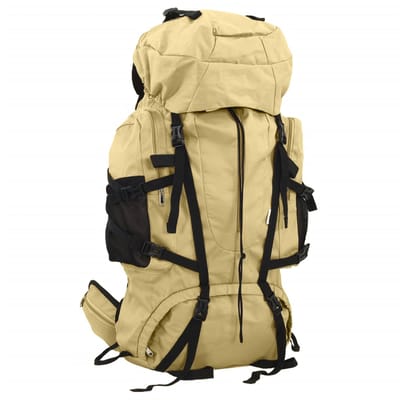 vidaXL - Wandelrugzak - 60 - L - oxford - stof - kakikleurig