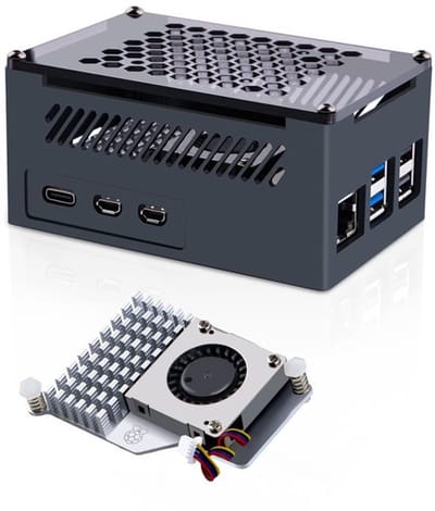 Dailygoody - Raspberry Pi 5 - Aluminium Behuizing - Actieve Koeler
