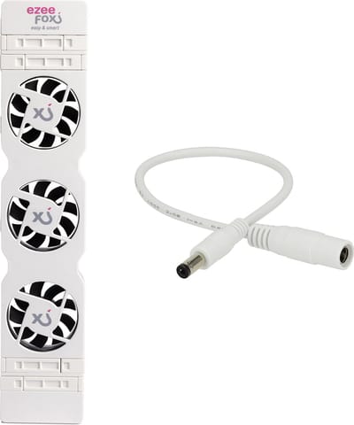 Ezeefox Radiatorventilator met 3 Ventilatoren en Thermosensor - Uitbreidingsset - Universeel - Energiezuinig - Zeer stil - Radiator Ventilator – Wit