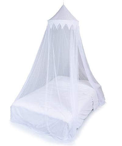 Deconet klamboe - Marrakech- Topring 65cm x 1250cm Omtrek- WIT 1-2pers
