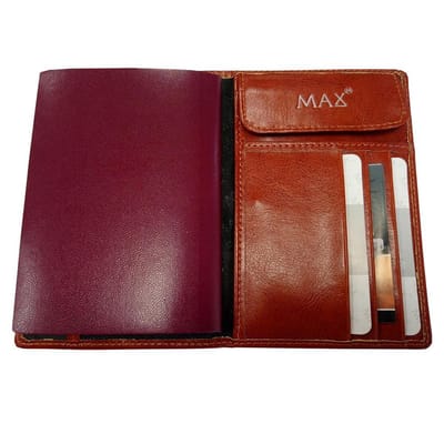 Max 5 MAX PA 004 Autopapieren Hoesje - Leer - 9,5x14x1,5 cm - Bruin