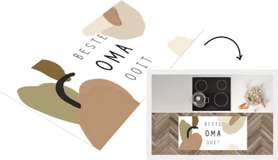 Keukenloper - Loper keuken - Spreuken - Quotes Beste Oma Ooit - Moederdag - Oma cadeau - Grootmoeder - 120x60 cm - Keukenloper vinyl