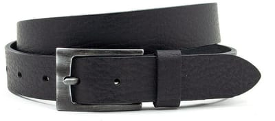 Leren kinderriem zwart vintage - 3 cm breed - Leer - Jeans riem - Stoer - Maat 60