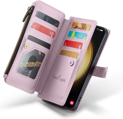 Hoesje geschikt voor Samsung Galaxy S23 Plus - ZipCase Book Cover Case Kunstleer Royaal Rose