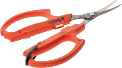 Snoeischaren Gebogen - Snoeigereedschap Tuin - Planten Snoeien - Speciale Hittebehandeling - 16 cm - Oranje