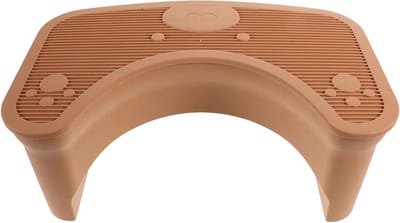 Toiletkrukje met Opbergruimte - Voetensteun Badkamer - Verbeteren Zithouding - Verstevigd Antislip Ontwerp - 39.50X24.00X16.00CM - Koffie