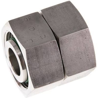 30S RVS Rechte met Draaidoorvoer 400bar FKM O-ring en Afdichtconus ISO 8434-1