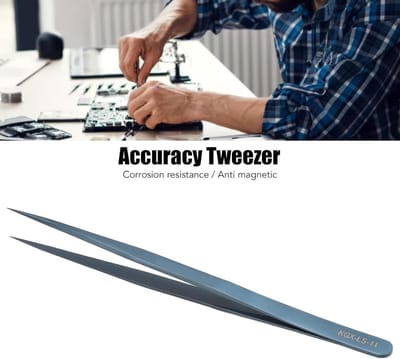 Precisie Pincet - Antimagnetisch Gereedschap - Elektronische Reparatie - Geen Soldeer Hechting - 25 gram - Blauw