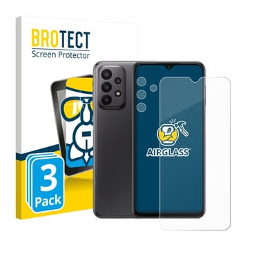 Screenprotector 3 Stuks voor Samsung Galaxy A23 5G (Voor+Camera) Beschermglas transparant