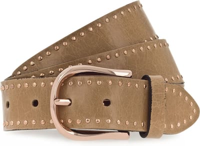 b.belt Studded belt Leer - Dames - 100 cm - camel