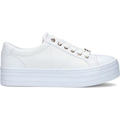 Guess Bells Lage sneakers - Leren Sneaker - Dames - Wit - Maat 41