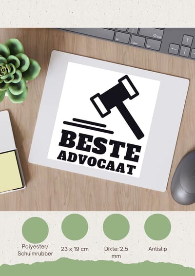 Akyol - beste advocaat Muismat - Beste advocaat - collega - cadeau - 23 bij 19 cm