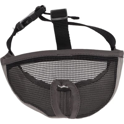 Verstelbaar Bulldog Mask Bijt- en Blaffend Hondensnuit Ogen Gesloten Trainingshond Gaasmasker voor Bulldogs S black