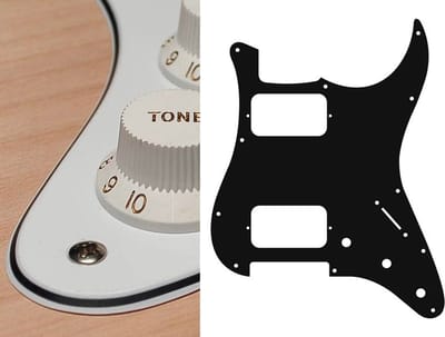 Boston ST-333-W pickguard, Stallion, HH, 3 pot holes, 3-5 switch, 3 ply, white