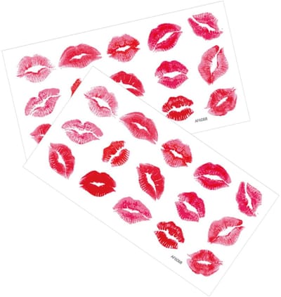 Dailygoods- Muursticker Valentijnsdag - 2 Vellen - DIY PVC Lippen - Wanddecoratie - Zelfklevende Stickers - 60x30 cm - Perfect Cadeau