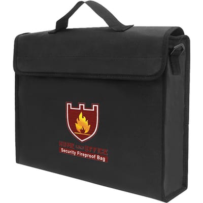 Sac ignifuge pour documents et documents, pochette pour cartes bancaires, passeport, objets de valeur, support organisateur, coffre-fort 38 * 28 * 7.5cm