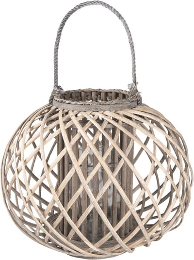 Clayre & Eef Windlicht Ø 47x36 cm Grijs Hout