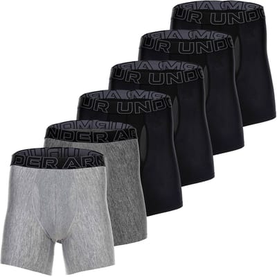 Under Armour Boxershorts UA PERFORMANCE TECH - SOLID 6 IN 6PK Set van 6