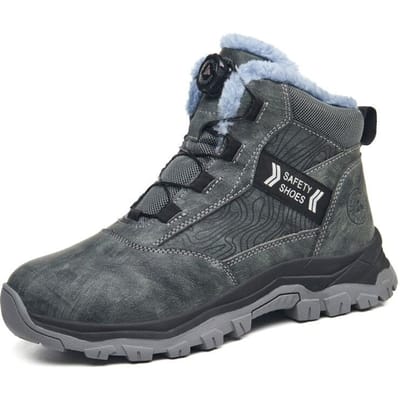 Heren Veiligheidsschoenen Waterdichte Werkschoenen Puncture-Proof Antislip Sneakers Stalen Neus Beschermende Schoenen Draaiknop Winterlaarzen 44