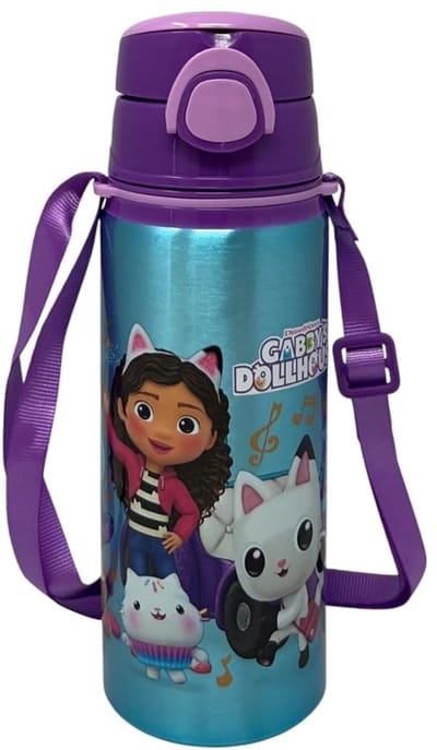 Inovra- Drinkfles 730 ml - Aluminium - Rietje - Automatische pop-up - Draagriem - Veiligheidsvergrendeling - Waterfles