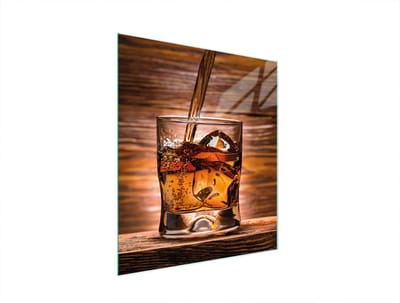 TMK ArtDeko - Snijplank - Whisky - Glas - 45x52 cm