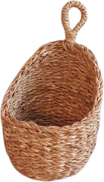 Hangmandje Zeegras nestje 12cm 2 stuks plantenmandje/kruidenmandje