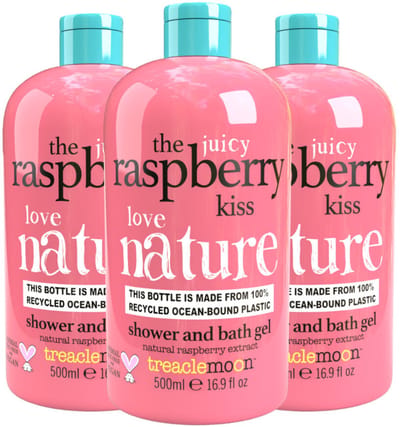 Treaclemoon Bad en Douchegel The Raspberry Kiss - 3x500 ml - Voordeelverpakking