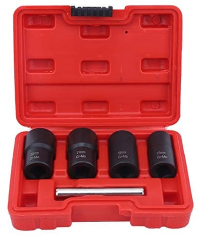 Dailygoods- Moer Extractor Doppenset - Gebroken Bouten Verwijderaar - Chroom-Molybdeenstaal - Professionele Tool - Hoogwaardige Kwaliteit - Voor Beschadigde Moeren - Boutextractor