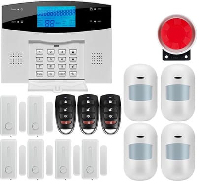 Draadloos Alarmsysteem - Huisbeveiliging App - Veiligheid Thuis - GSM PSTN Connectiviteit - 4 Bewegingssensors - Wit