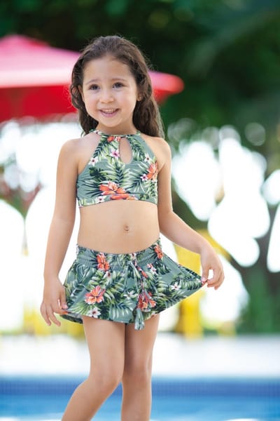 Olympia - Short - Gebloemd - Maat 128