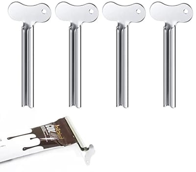 Toothpaste Press voor 4 Stukken - RVS Tandenborstel Tube Knijper voor Tandpasta, Crèmes en Sauzen