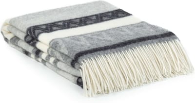 MoST - Wollen plaid Triangel - 100% Nieuw-Zeelandse wol - 140 x 200 cm - grijs