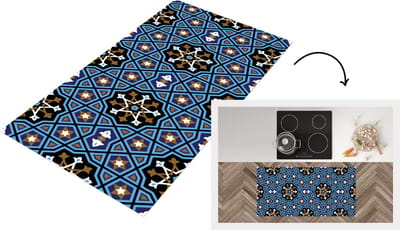 Keukenloper - Loper keuken - Mozaïek - Azië - Patronen - 120x60 cm - Keukenloper vinyl