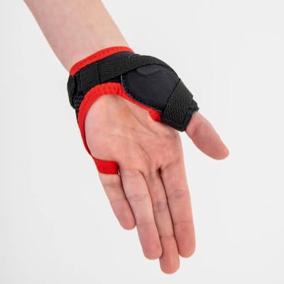 Reh4Mat Sport Duimbrace – Duim Stabilisatie bij Skiduim & UCL Letsel – Ademend & Lichtgewicht - M - Links - Zwart