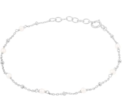 Zilver Gerhodineerde Armband parel 1 1332313