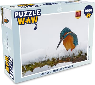 Puzzel IJsvogel - Sneeuw - Winter - Legpuzzel - Puzzel 1000 stukjes volwassenen