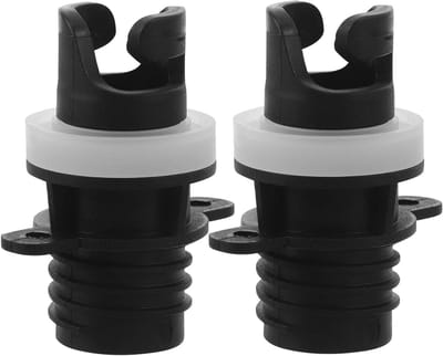 Luchtventiel Adapter - Pomp Connector - Opblaasbare Boten - Snelle Installatie - 2 Stuks - Zwart