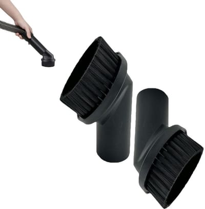 2 stuks - Stofborstel voor stofzuigers - ronde borstel - voor delicate hoeken en oppervlakken - 32mm - zwart