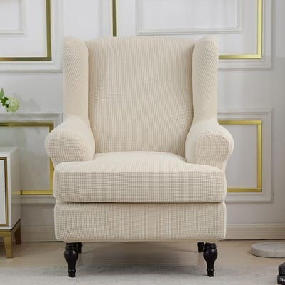 Hoes met schuine arm, koningsrugstoel, elastische fauteuil, vleugelrugleuningstoel, tijgerkrukhoes, stretchbeschermer 1 Piece
