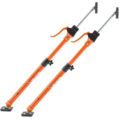 Kastkrik Steunpaal, 2-Pack, 64,5-115 cm Stalen Telescopische Snelle Steunstang, Verstelbaar 3e Hand Systeem tot 100 kg Capaciteit voor Installeren