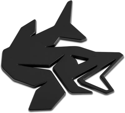 3-D Snoek Embleem Zwart Vis Sticker Auto Reliëf Autosticker Decoratief Snoeklogo Aanhanger Laptop