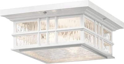 Kichler LED Buitenlamp Beacon Square | 2X E27 Max 60W | IP44 | Dimbaar | White