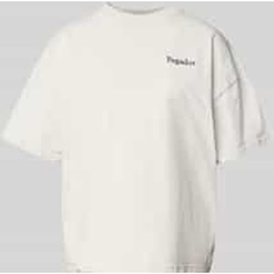 Oversized t-shirt met labelstitching model 'MARIALVA'